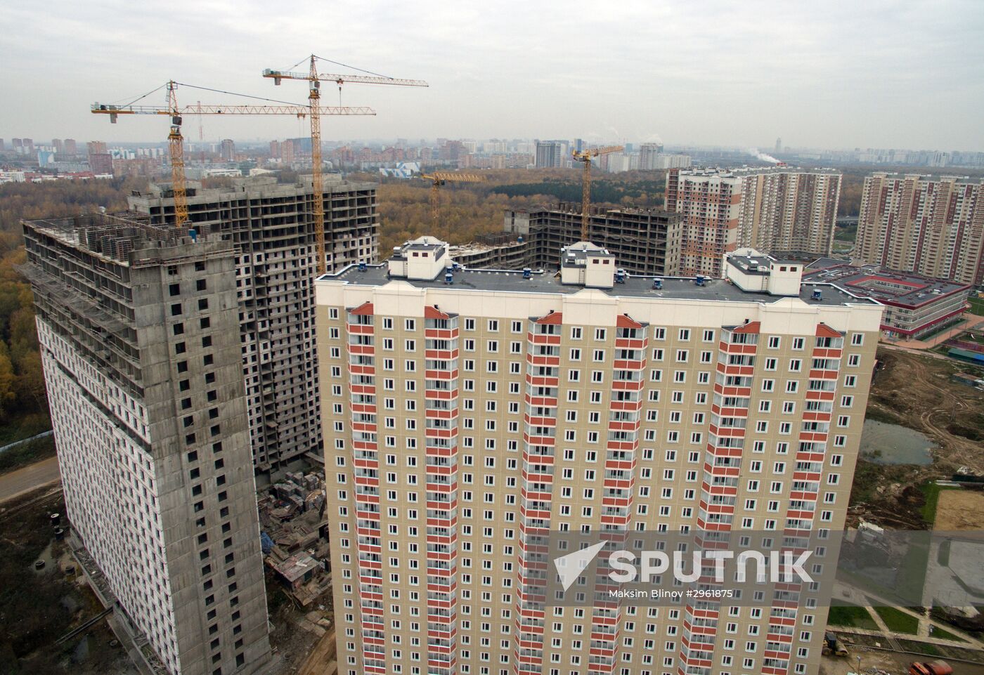 New residential areas in Moscow suburbs