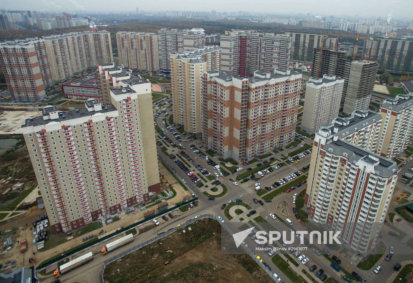 New residential areas in Moscow suburbs