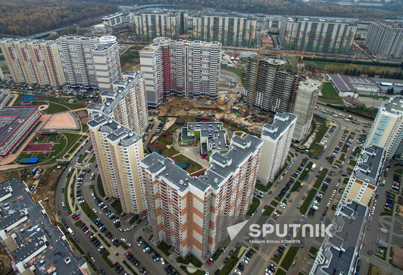 New residential areas in Moscow suburbs