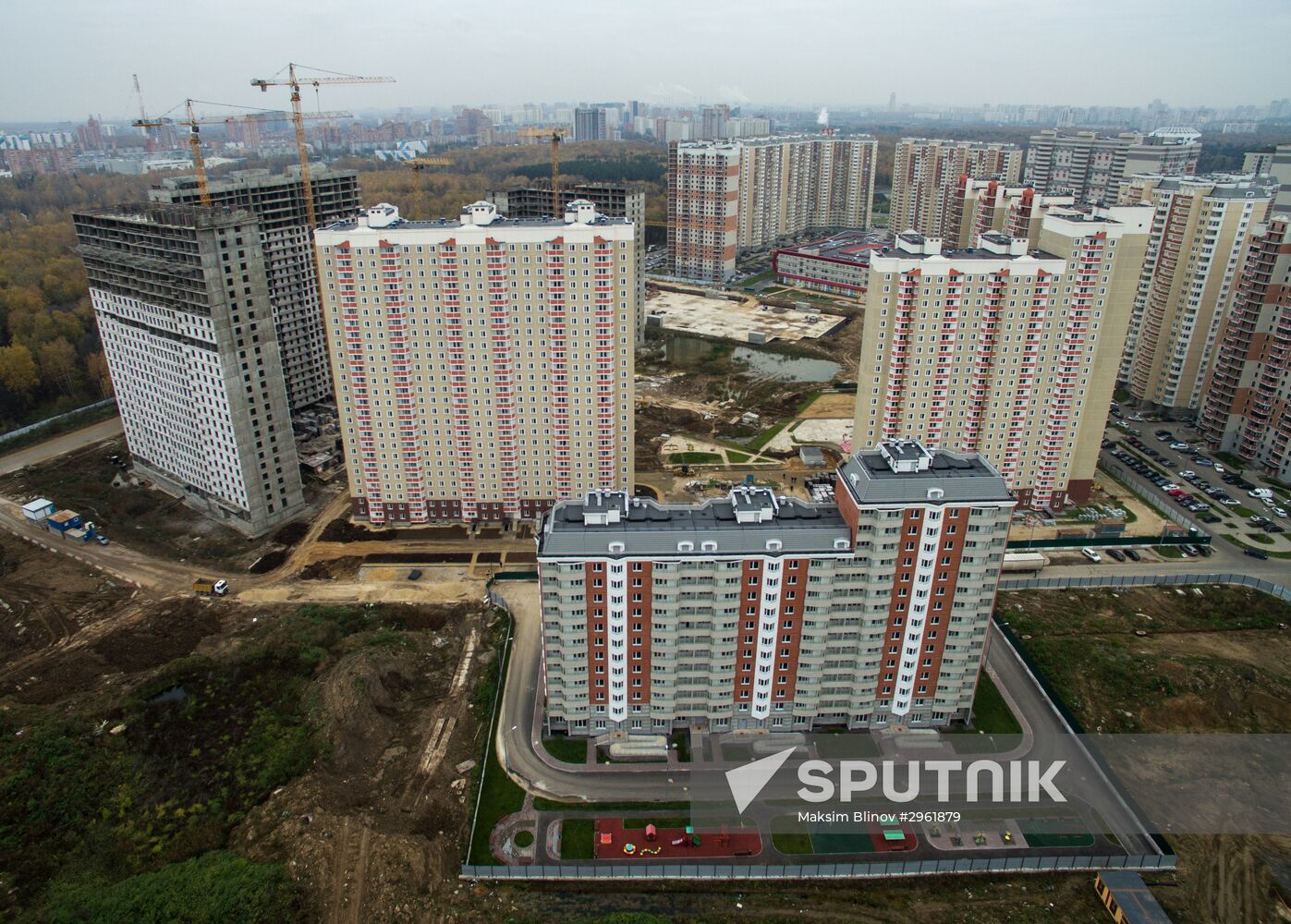 New residential areas in Moscow suburbs