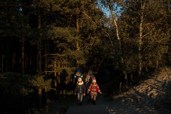 Curonian Spit national park in Kaliningrad Region
