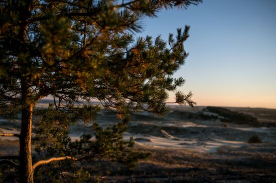 Curonian Spit national park in Kaliningrad Region