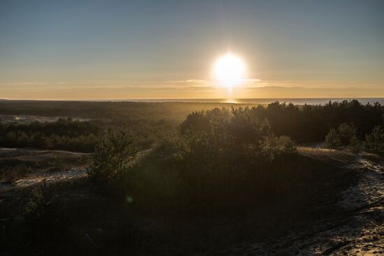 Curonian Spit national park in Kaliningrad Region