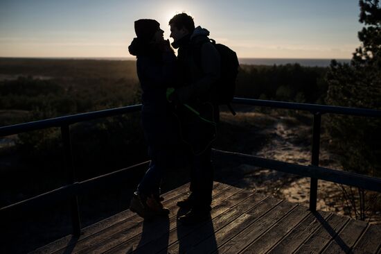 Curonian Spit national park in Kaliningrad Region