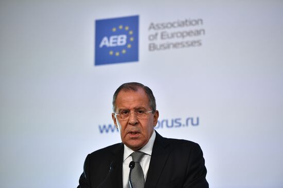 Sergey Lavrov meets with members of the Association of European Businesses