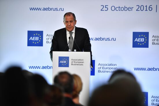 Sergey Lavrov meets with members of the Association of European Businesses