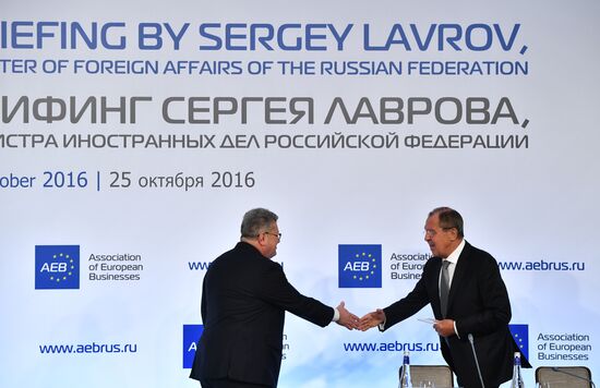 Sergey Lavrov meets with members of the Association of European Businesses