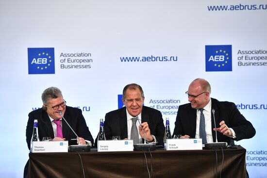 Sergey Lavrov meets with members of the Association of European Businesses