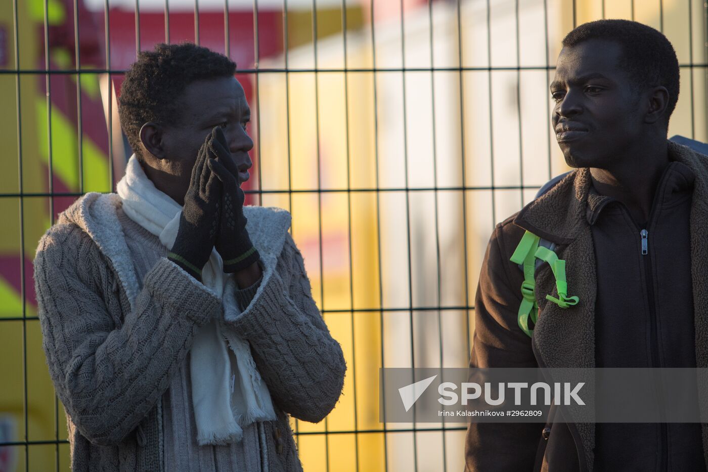 Relocation continues at Jungle spontaneous refugee camp in Calais, France