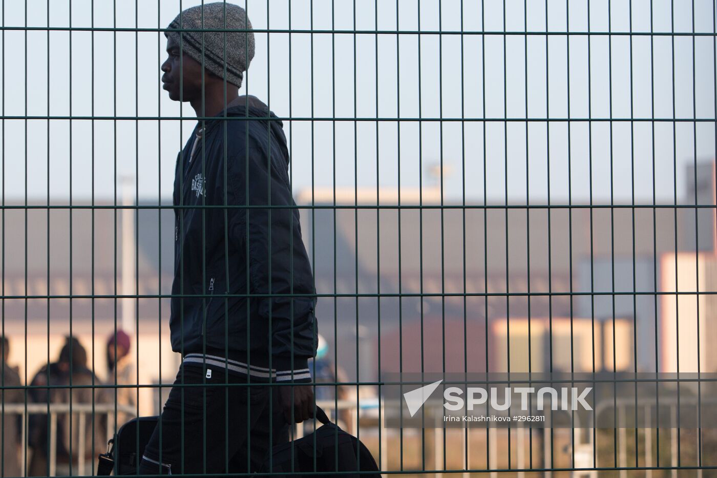 Relocation continues at Jungle spontaneous refugee camp in Calais, France