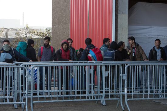 Relocation continues at Jungle spontaneous refugee camp in Calais, France