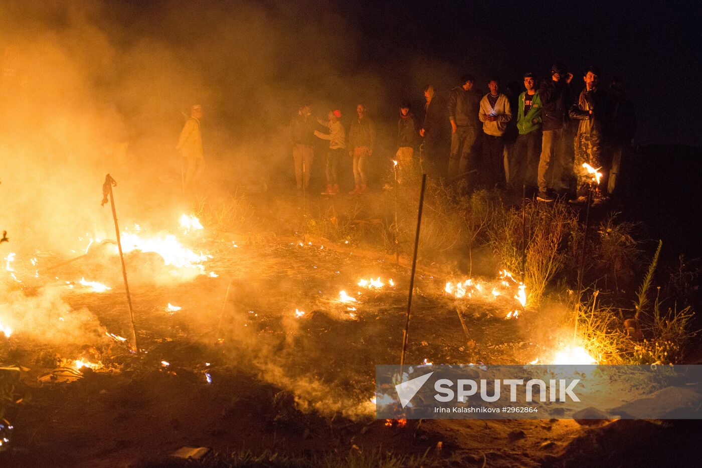 Relocation continues at Jungle spontaneous refugee camp in Calais, France