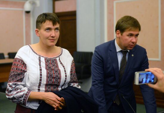 Nadezhda Savchenko arrives in Moscow for appeal hearings on Nikolai Karpyuk and Stanislav Klykh case
