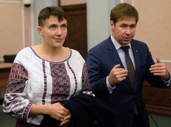Nadezhda Savchenko arrives in Moscow for appeal hearings on Nikolai Karpyuk and Stanislav Klykh case