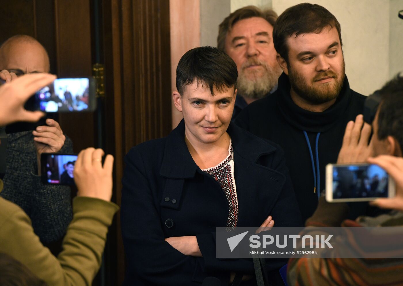 Nadezhda Savchenko arrives in Moscow for appeal hearings on Nikolai Karpyuk and Stanislav Klykh case