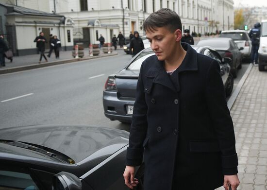 Nadezhda Savchenko arrives in Moscow for appeal hearings on Nikolai Karpyuk and Stanislav Klykh case