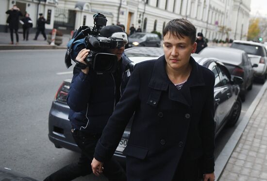 Nadezhda Savchenko arrives in Moscow for appeal hearings on Nikolai Karpyuk and Stanislav Klykh case