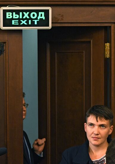 Nadezhda Savchenko arrives in Moscow for appeal hearings on Nikolai Karpyuk and Stanislav Klykh case