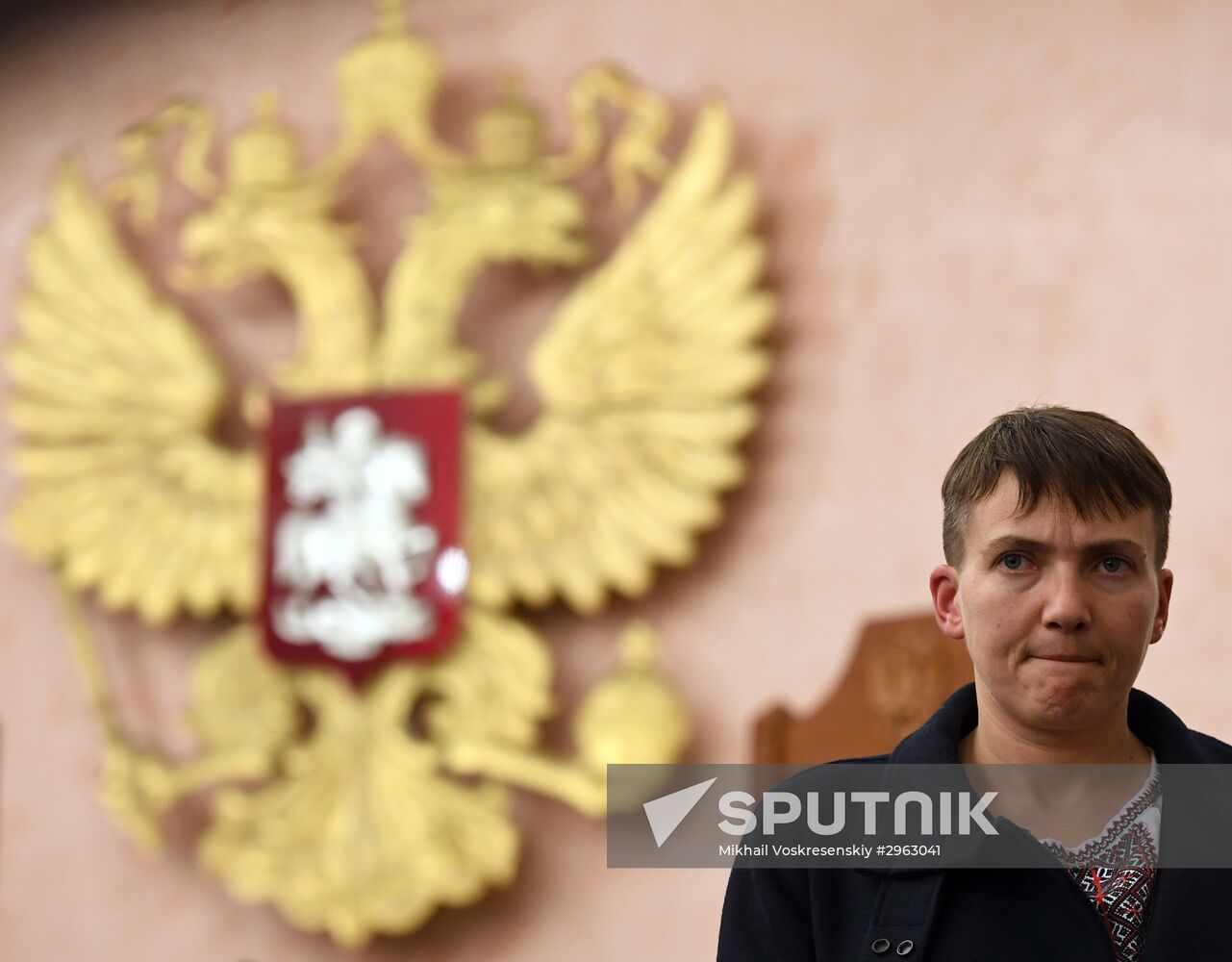 Nadezhda Savchenko arrives in Moscow for appeal hearings on Nikolai Karpyuk and Stanislav Klykh case