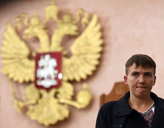 Nadezhda Savchenko arrives in Moscow for appeal hearings on Nikolai Karpyuk and Stanislav Klykh case