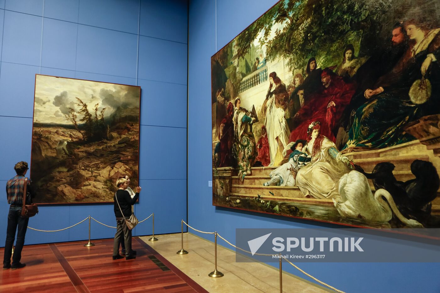 Exhibition of paintigns from mansion of Baron Stieglitz in Hermitage