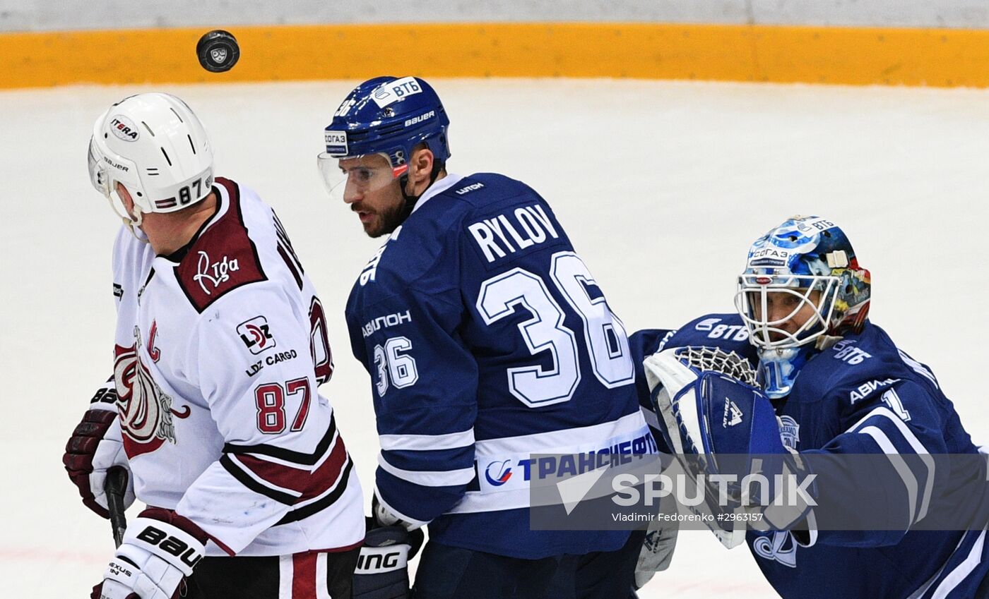 Kontinental Hockey League. Dynamo Moscow vs. Dinamo Riga