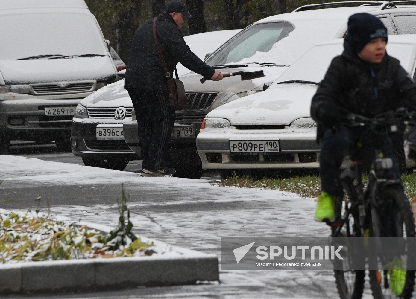 First snow in Moscow