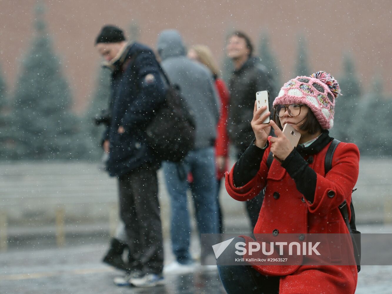 First snow in Moscow