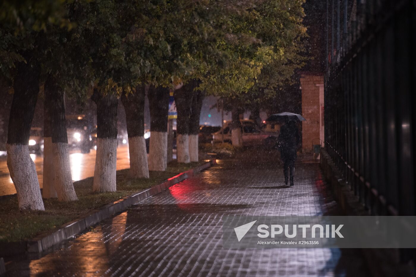 First snow in Tskhinval