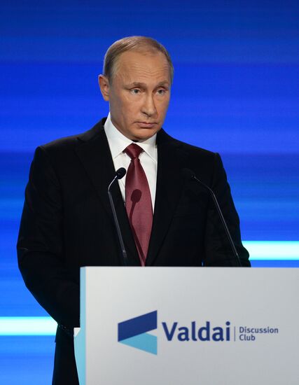 Russian President Vladimir Putin at 13th Annual Meeting of the Valdai Discussion Club