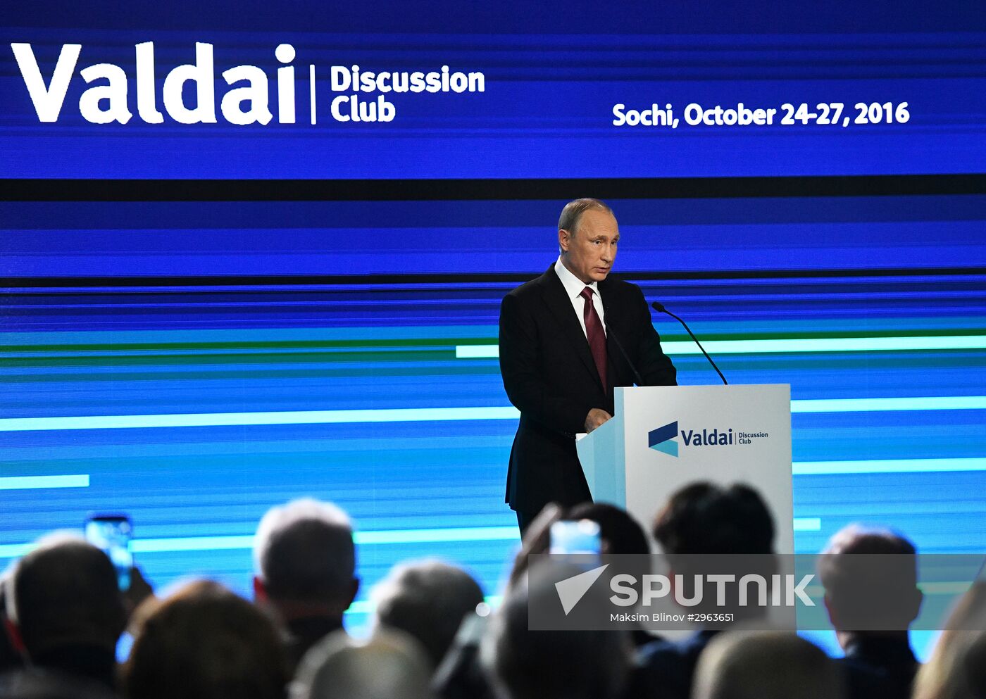 Russian President Vladimir Putin at 13th Annual Meeting of the Valdai Discussion Club