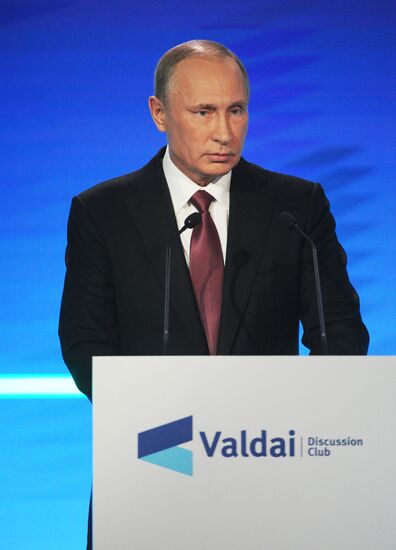 Russian President Vladimir Putin at 13th Annual Meeting of the Valdai Discussion Club