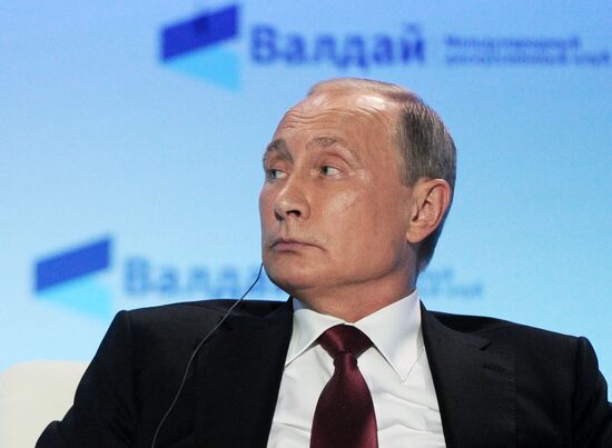 Russian President Vladimir Putin at 13th Annual Meeting of the Valdai Discussion Club