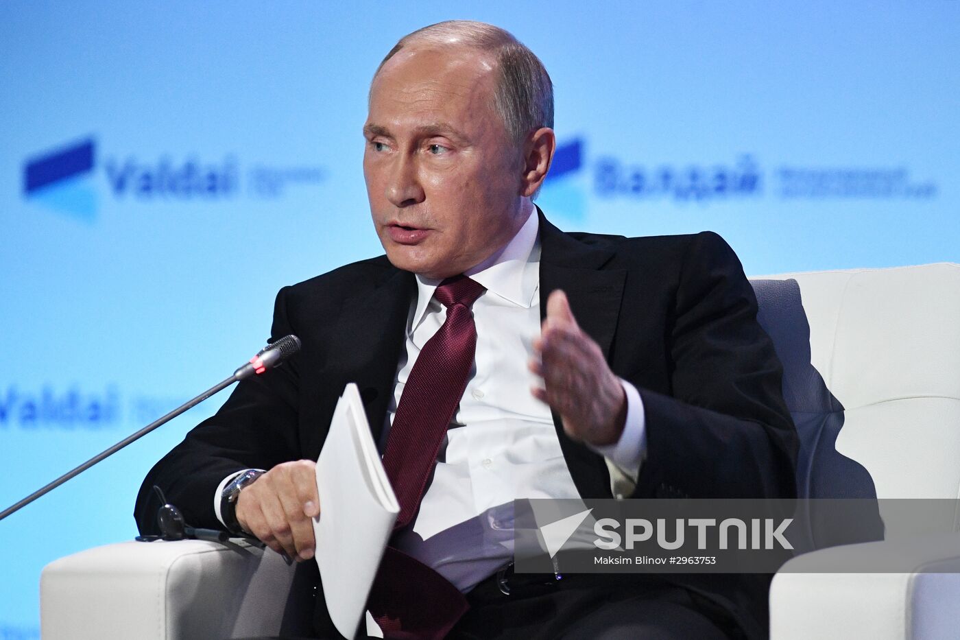 Russian President Vladimir Putin at 13th Annual Meeting of the Valdai Discussion Club