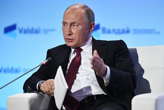 Russian President Vladimir Putin at 13th Annual Meeting of the Valdai Discussion Club