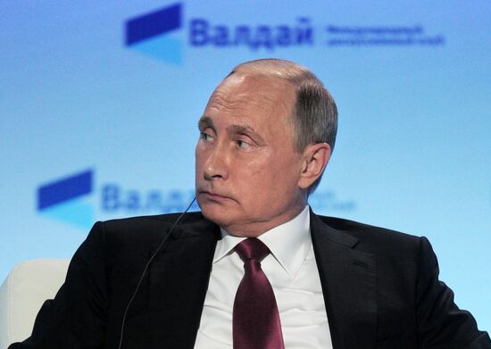 Russian President Vladimir Putin at 13th Annual Meeting of the Valdai Discussion Club