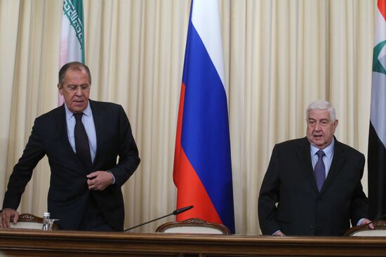 Meeting of foreign ministers of Russia, Iran and Syria
