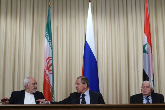 Meeting of foreign ministers of Russia, Iran and Syria
