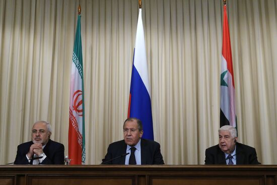 Meeting of foreign ministers of Russia, Iran and Syria