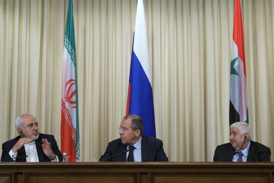 Meeting of foreign ministers of Russia, Iran and Syria