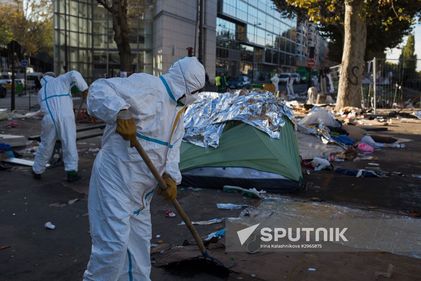 Refugee camps in Paris