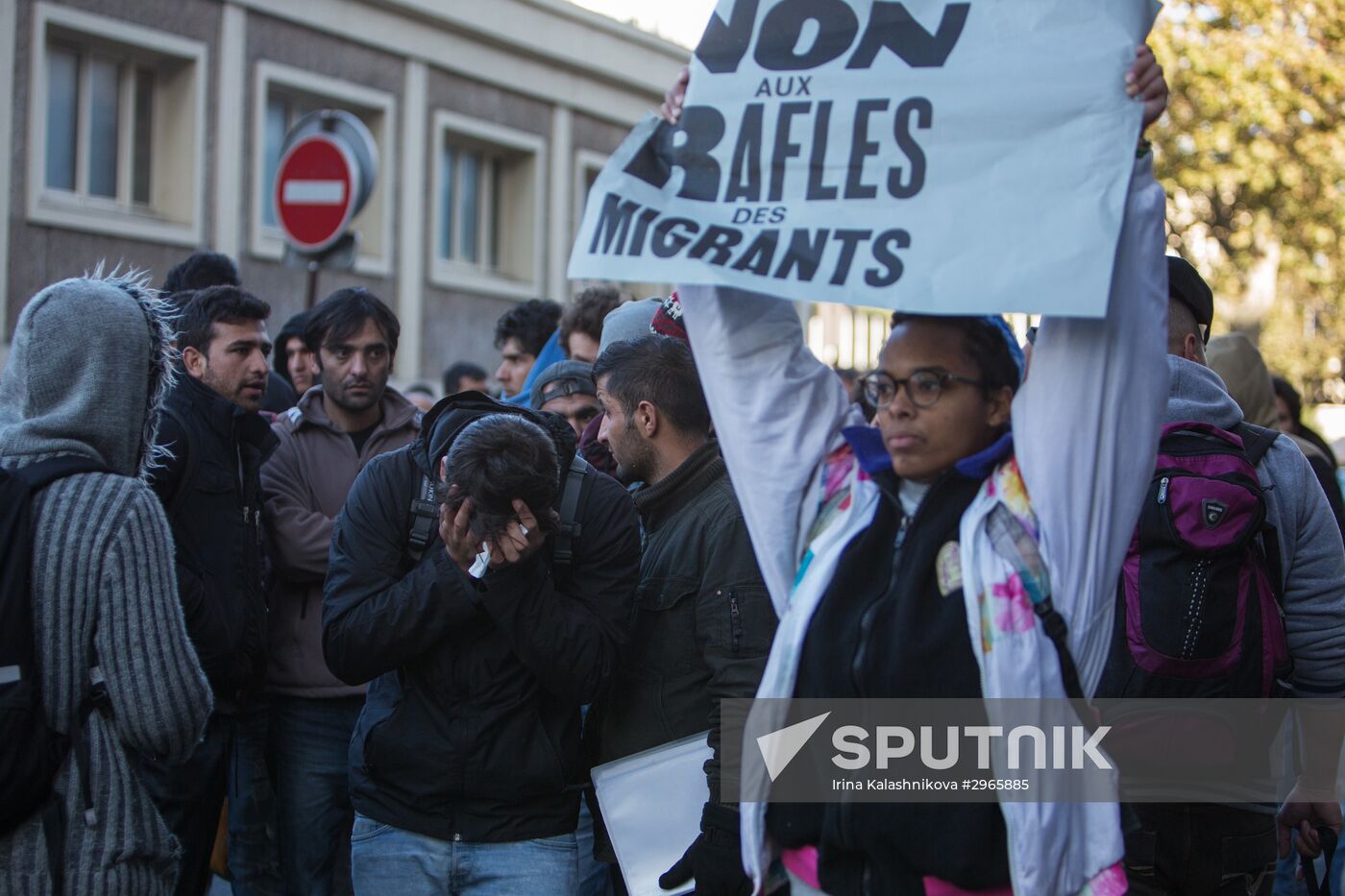 Situation at a Paris refugee camp