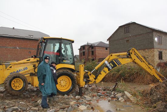 Heavy rains flooded a micro-district of Makhachkala
