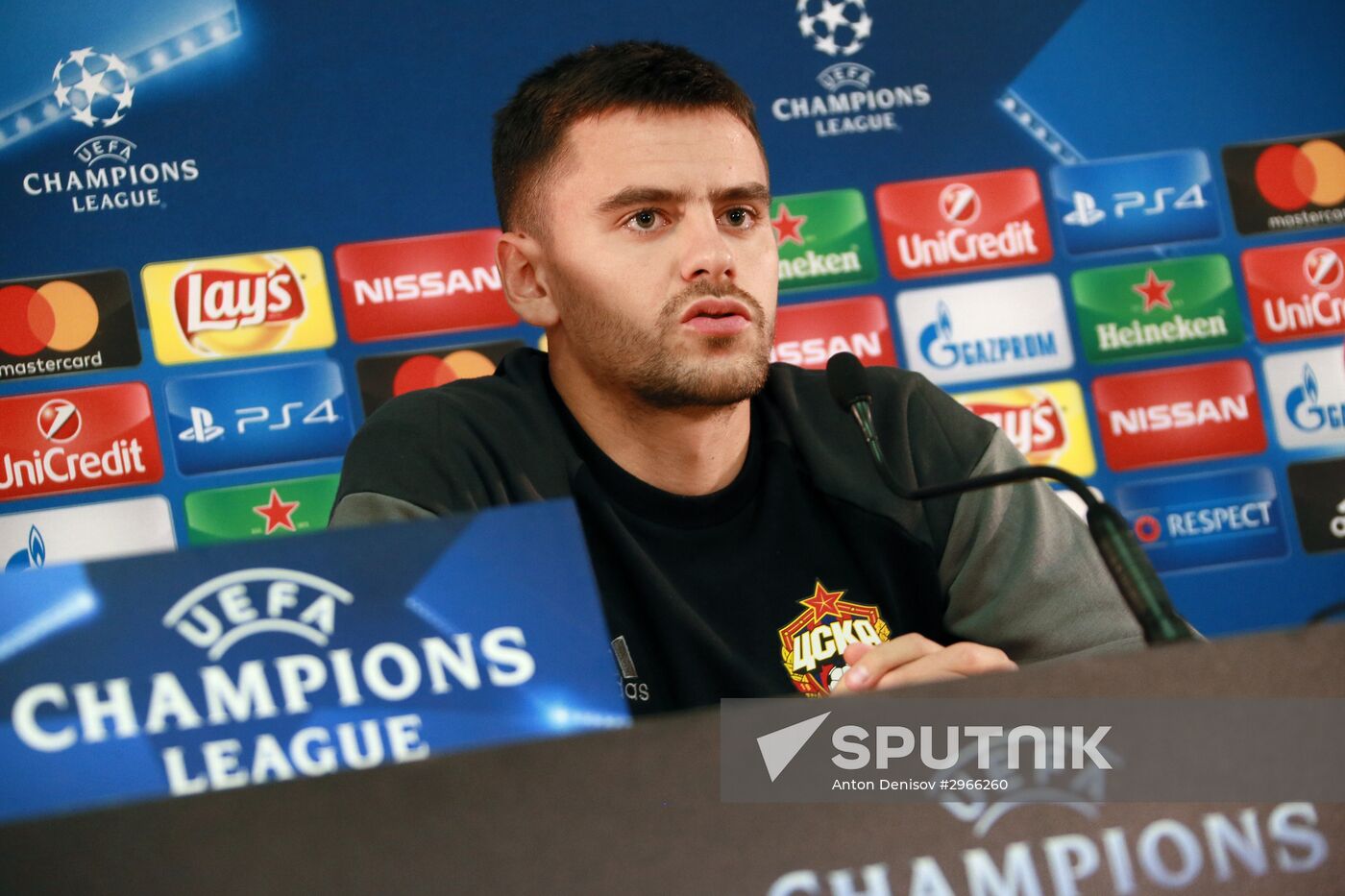 Football. Champions League. CSKA's training session