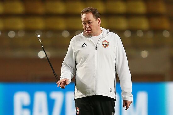 Football. Champions League. CSKA's training session