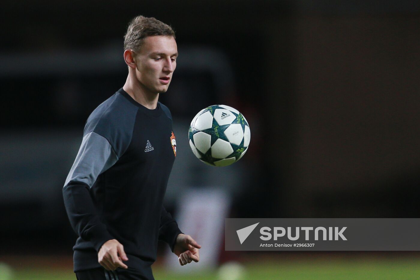 Football. Champions League. CSKA's training session