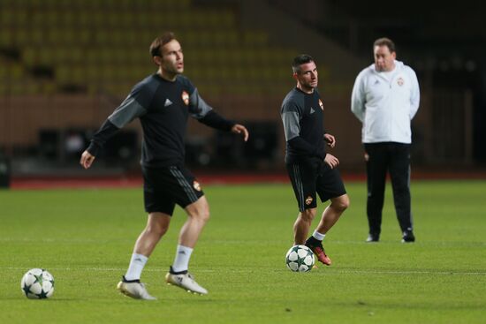 Football. Champions League. CSKA's training session
