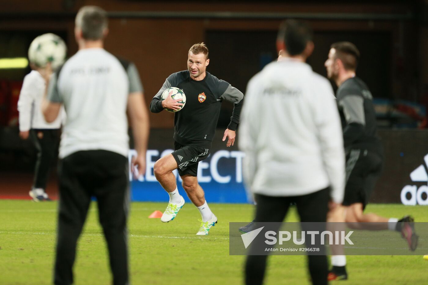 Football. Champions League. CSKA's training session