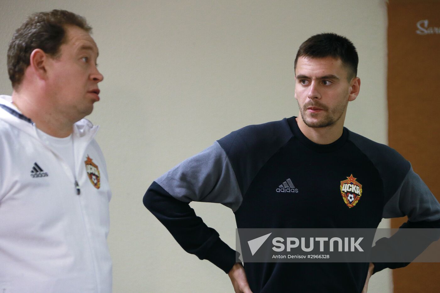Football. Champions League. CSKA's training session