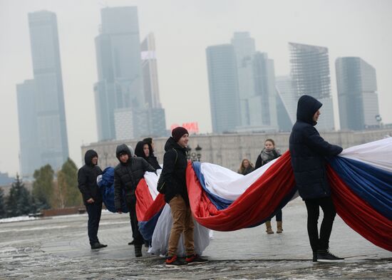 Largest Russian flag on Poklonnaya Hill